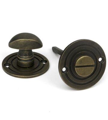From The Anvil Burnished Brass Round Bathroom Thumbturn