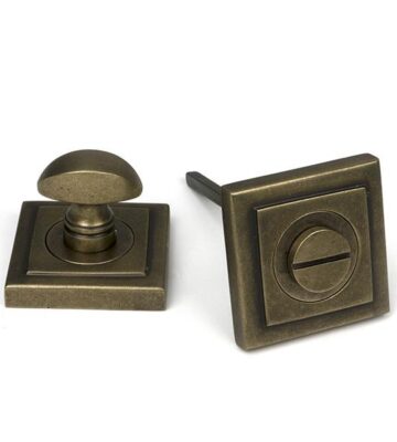From The Anvil Burnished Brass Round Thumbturn Set (Square)