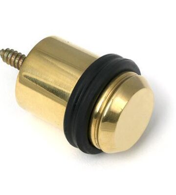 From The Anvil Polished Brass Floor Mounted Door Stop