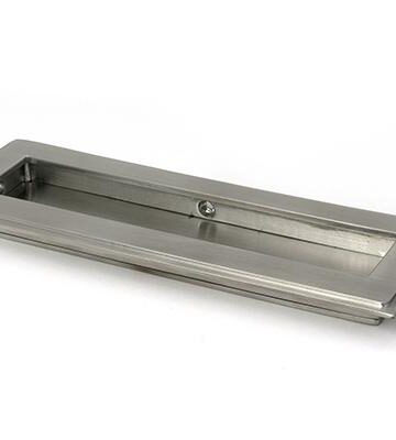 From The Anvil Satin Marine SS (316) 175mm Art Deco Rectangular Pull