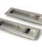 From The Anvil Satin Marine SS (316) 175mm Art Deco Rectangular Pull - Privacy Set