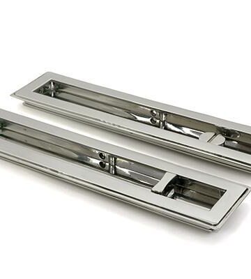 From The Anvil Polished Marine SS (316) 250mm Art Deco Rectangular Pull -Privacy Set