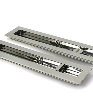 From The Anvil Polished Marine SS (316) 250mm Plain Rectangular Pull – Privacy Set