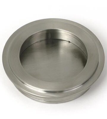 From The Anvil Satin Marine SS (316) 60mm Art Deco Round Pull