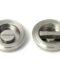 From The Anvil Satin Marine SS (316) 60mm Art Deco Round Pull - Privacy Set