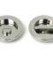 From The Anvil Polished Marine SS (316) 75mm Art Deco Round Pull - Privacy Set