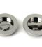 From The Anvil Polished Marine SS (316) 60mm Plain Round Pull - Privacy Set