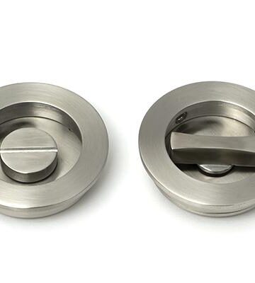 From The Anvil Satin Marine SS (316) 60mm Plain Round Pull – Privacy Set