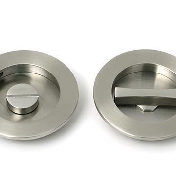 From The Anvil Satin Marine SS (316) 75mm Plain Round Pull – Privacy Set