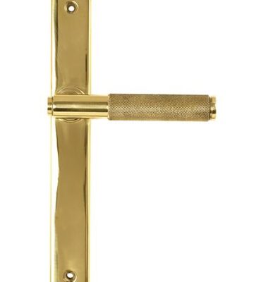 From The Anvil Polished Brass Brompton Slimline Lever Espag. Latch Set
