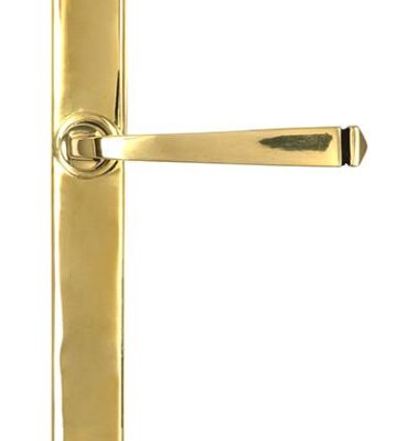 From The Anvil Polished Brass Avon Slimline Lever Espag. Latch Set
