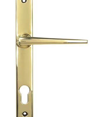 From The Anvil Polished Brass Eaton Slimline Lever Espag. Lock Set