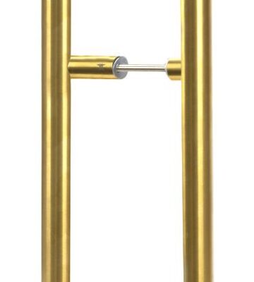 From The Anvil Aged Brass (316) 1.5m Offset T Bar Handle B2B 32mm Ø