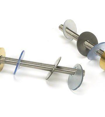 From The Anvil Aged Brass (304) 100mm Bolt Fixings for T Bar (2) – Offset