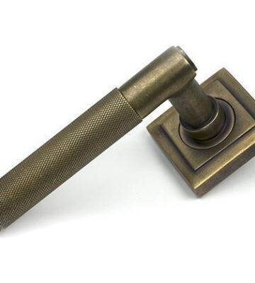 From The Anvil Burnished Brass Brompton Lever on Rose Set (Square) – Unsprung