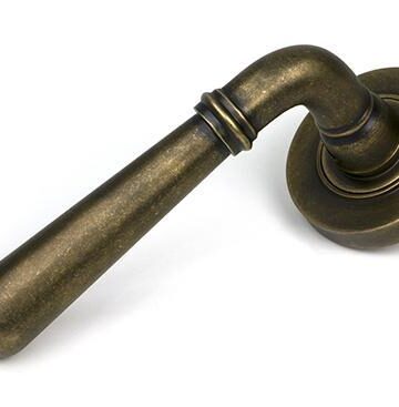 From The Anvil Burnished Brass Newbury Lever on Rose Set (Plain) – Unsprung