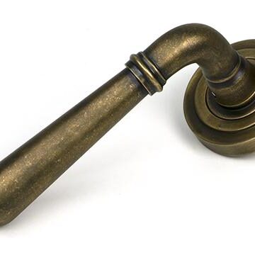 From The Anvil Burnished Brass Newbury Lever on Rose Set (Art Deco) – Unsprung
