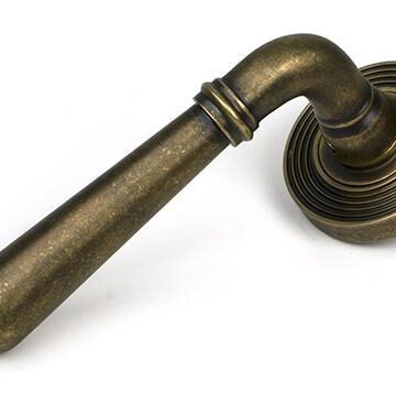 From The Anvil Burnished Brass Newbury Lever on Rose Set (Beehive) – Unsprung
