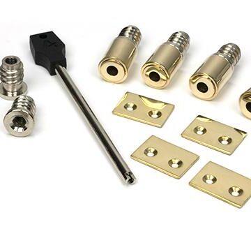 From The Anvil Polished Brass Secure Stops (Pack of 4)