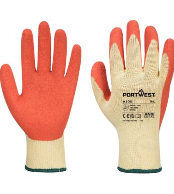Portwest A100 Grip 10 Latex Glove – Orange