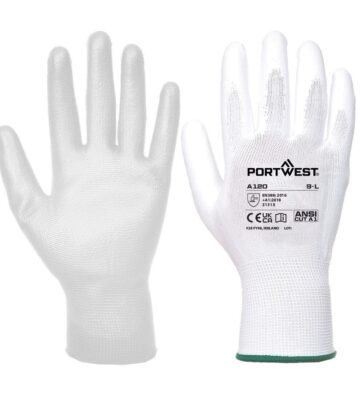 Portwest A120 Grip 13 PU Palm Glove – White