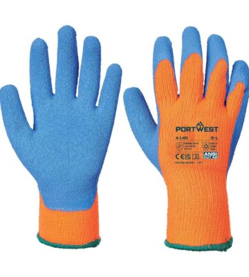 Portwest A145 Cold 7 Latex Crinkle Glove – Orange/Blue