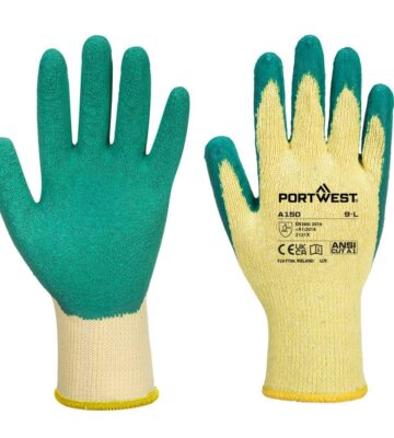 Portwest A150 Grip 10 Latex Economy Glove – Green