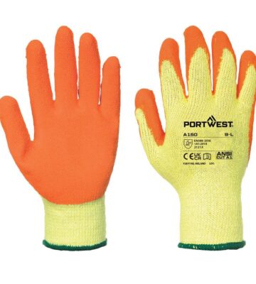 Portwest A150 Grip 10 Latex Economy Glove – Orange