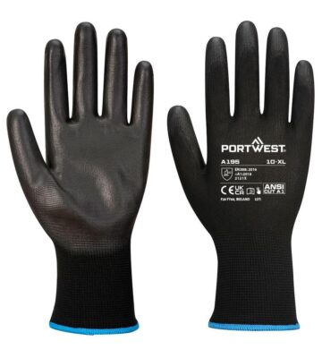 Portwest A195 Grip 13 PU Touchscreen Glove – Black