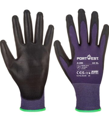 Portwest A195 Grip 13 PU Touchscreen Glove – Purple/Black