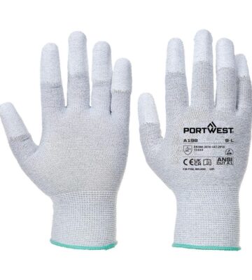 Portwest A198 ESD 13 PU Fingertip Glove – Grey