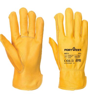 Portwest A271 Cold 200 Cow Grain Driver Glove – Tan