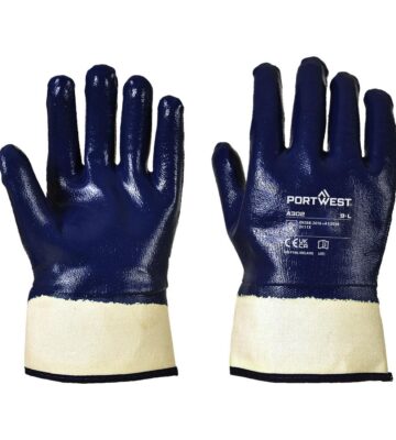 Portwest A302 Grip Nitrile Fully Dipped Safety Cuff – Navy