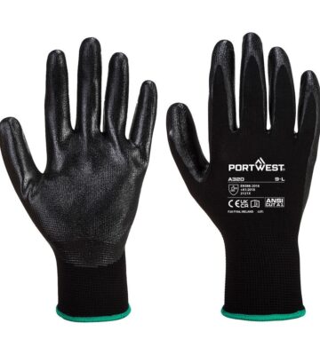 Portwest A320 Grip 13 Nitrile Foam Glove – Black