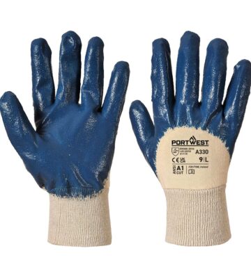 Portwest A330 Grip 12 Nitrile Light Knitwrist Glove – Navy