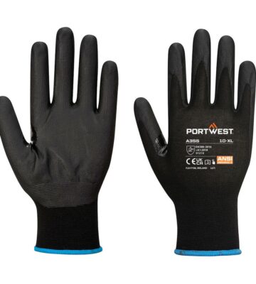 Portwest A355 Grip 15 Nitrile Foam Touchscreen Glove (Pk12) – Black