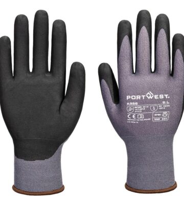 Portwest A356 ESD 15 Nitrile Essential Glove (Pk12) – Grey/Black