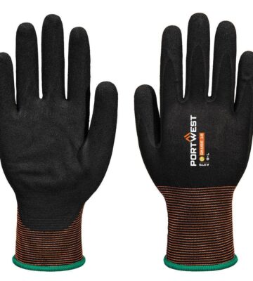 Portwest A375 GP Grip 18 Nitrile Smooth/Sandy Glove – Black