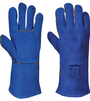 Portwest A510 Welders 210 Split Leather Blue Gauntlet – Blue