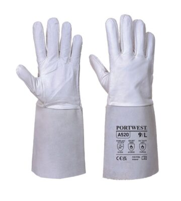 Portwest A520 TIG Welders 85 Grain Leather Gauntlet – Grey