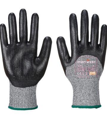 Portwest A621 Cut D13 3/4 Nitrile Foam Glove – Black