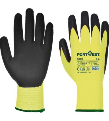 Portwest A625 Cut D13 PU Viz-Tex Glove – Yellow/Black