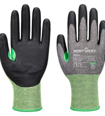 Portwest A636 CS Cut C18 Nitrile Glove – Grey/Black