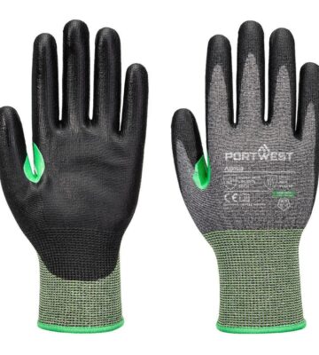 Portwest A638 CS Cut C15 PU Glove – Grey/Black