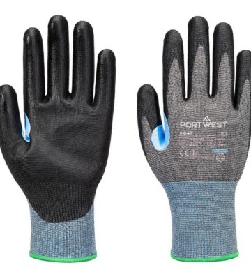 Portwest A647 CS Cut D15 PU Glove – Grey/Black