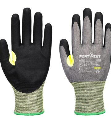 Portwest A652 CS Cut E21 Nitrile Glove – Grey/Black