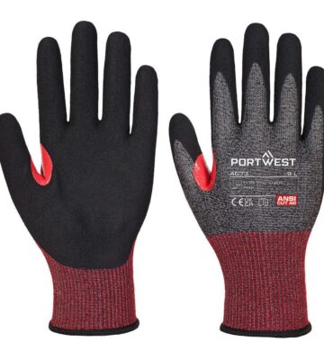 Portwest A673 CS Cut F18 Nitrile Glove – Black