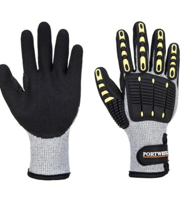 Portwest A729 Impact C13 Nitrile Foam Reinforced Palm Thermal Glove – Grey/Black