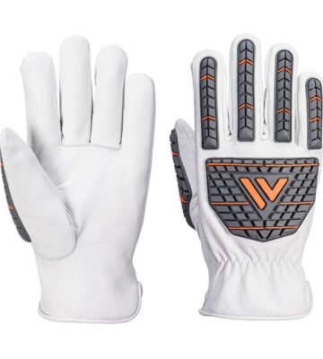 Portwest A742 Impact 110 Cow Leather Glove – White