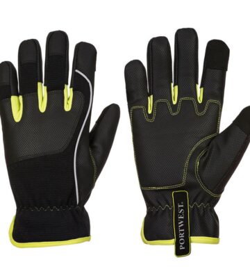 Portwest A771 PW3 Mechanic 540 PU Reinforced Palm Glove – Black/Yellow